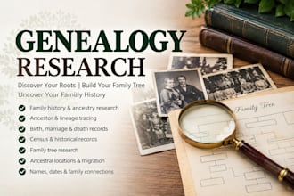conduct genealogy research to trace your family history