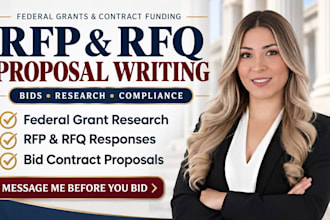 do government federal rfp rfq grant writing proposal research bid contract fund