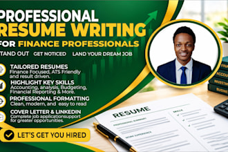 write your ats finance resume, linkedin and cover letter