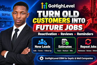 build gohighlevel CRM for septic and well drilling companies, ghl workflow