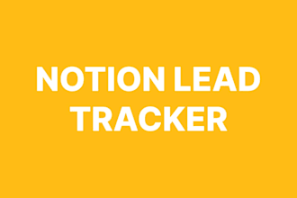 build a notion lead tracker and CRM for your business