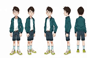 childrens book character turnaround and model sheet