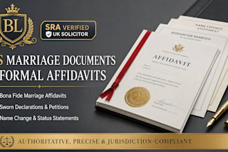 write US marriage affidavits, petitions, and legal documents