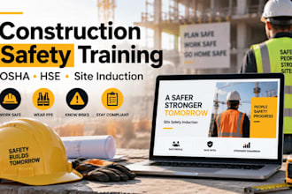 construction site induction presentation, osha hse safety training, toolbox talk