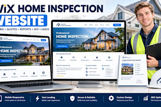 build wix home inspection website services booking reports quote forms SEO leads