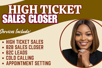 commission based sales closer high ticket sales representative