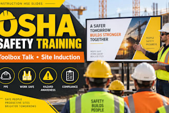 osha construction safety presentation, hse toolbox talk, site induction training