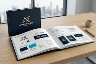 design a premium corporate brand identity and brand book