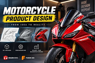 design motorcycle fairing fuel tank windshield mudguard 3d cad solidworks