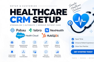 setup healthcare CRM pabau tebra nexhealth salesforce health cloud hubspot