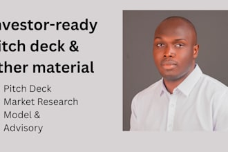 prepare a pitch deck and other materials for fintech and other tech startups