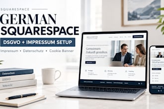 setup german squarespace dsgvo, impressum and privacy pages
