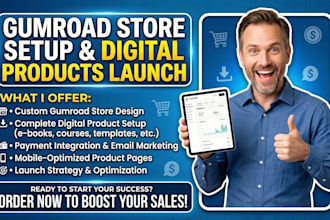 gumroad store setup gumroad SEO digital products launch