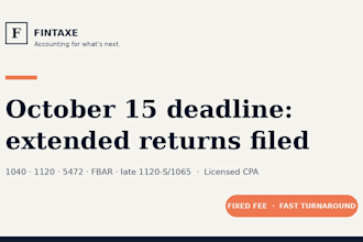 file your taxes by the october 15 deadline as a CPA