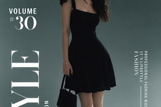design premium fashion magazine covers