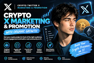 do crypto twitter x marketing and promotion with organic growth