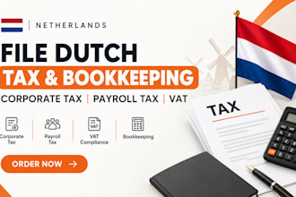 file dutch corporate tax, payroll tax and vat compliance returns and bookkeeping
