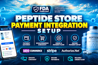 fda compliant peptide website supplement store woocommerce payment processor ghl