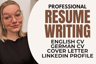 write and ats optimize your german cv, english cv, cover letter and linkedin