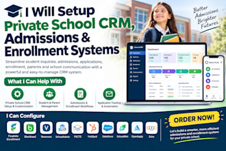setup finalsite enrollment blackbaud veracross schooladmin facts hubspot zoho