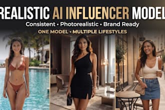 create realistic consistent ai influencer model for brands and products