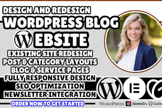 wordpress blog website design, wordpress blog website redesign