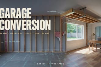 design structural plans for garage conversions, openings and wall modifications