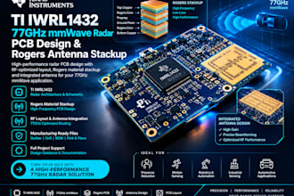 design ti iwrl1432 77ghz mmwave radar pcb and rogers antenna stackup