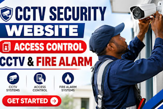 design cctv security website access control cctv  fire alarm website