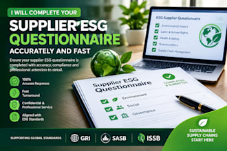 complete your supplier esg questionnaire accurately and fast
