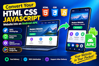 convert your HTML CSS javascript website into an android apk
