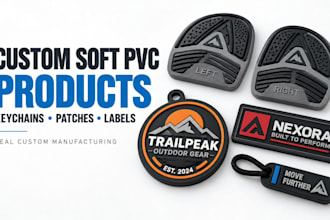 manufacture custom pvc keychains patches and rubber products