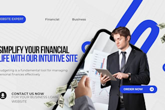 design a business loan website, small business financing and funding website