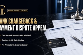 write a bank chargeback dispute letter and payment appeal