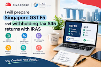 prepare singapore gst f5 withholding tax s45 returns with iras and fix errors