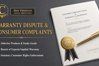 draft a consumer complaint and warranty dispute demand letter