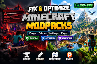 create fix optimize and convert minecraft modpacks forge fabric paper developer