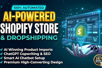 build ai powered shopify store dropshipping website chatgpt automation