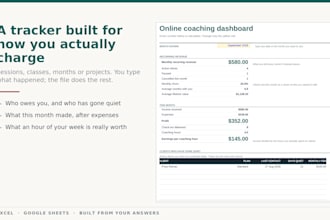build a custom client and payment tracker in excel and google sheets
