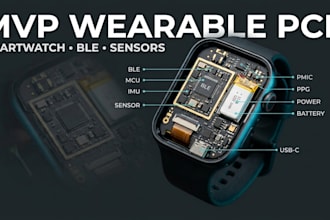 design mvp wearable pcb for smartwatch fitness tracker and ble devices