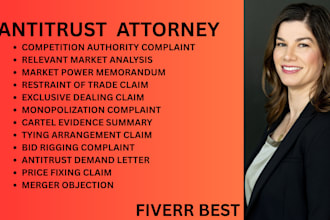 be your antitrust lawyer for monopoly claims, market dominance, and cartels