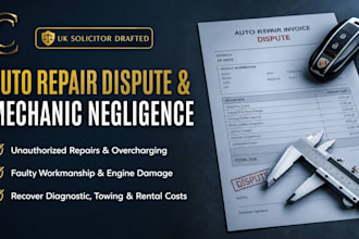 draft an auto repair dispute and mechanic negligence demand letter