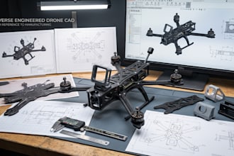 design your drone uav or fpv concept into a manufacturing ready 3d cad model