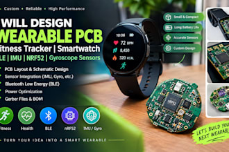 design wearable pcb fitness tracker smartwatch ble imu nrf52 gyroscope sensors