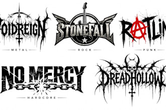 create custom band metal  rock  punk and hardcore logo