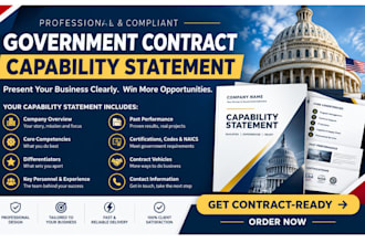 design a professional capability statement for government contracts