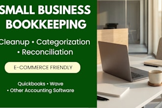 organize, categorize and reconcile your small business bookkeeping