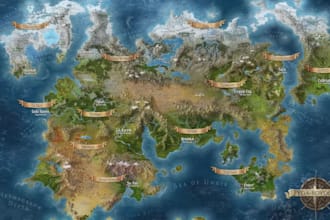 design fantasy map dnd battle map illustration dungeon map for ttrpg campaign