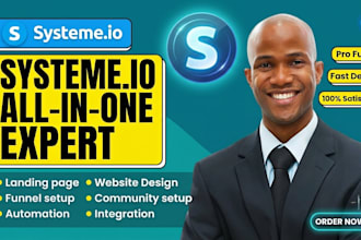 landing page design systeme io sales funnel, systemeio, systeme io sales funnel