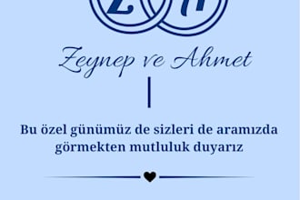 digital wedding invitation desing